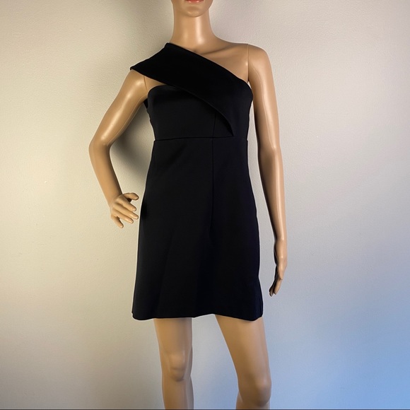 NEW FINDERS KEEPERS BLACK ONE-SHOULDER MINI DRESS - Picture 2 of 8